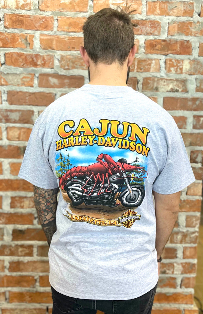 H-D COMING/GOING Cajun Harley-Davidson L Grey T-Shirt