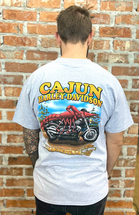 H-D COMING/GOING Cajun Harley-Davidson L Grey T-Shirt