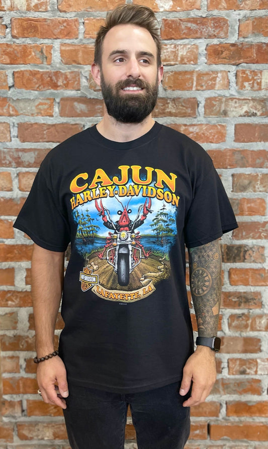 H-D COMING/GOING BLK Cajun Harley-Davidson T-Shirt