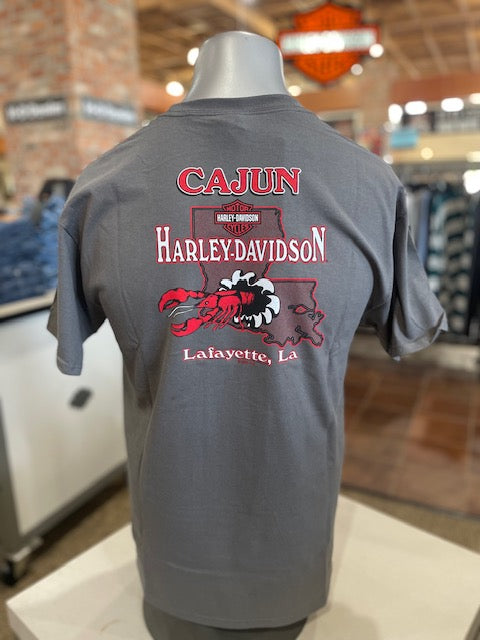 Harley Davidson Black Hoodie Jacket Cajun Baton Rouge Louisiana