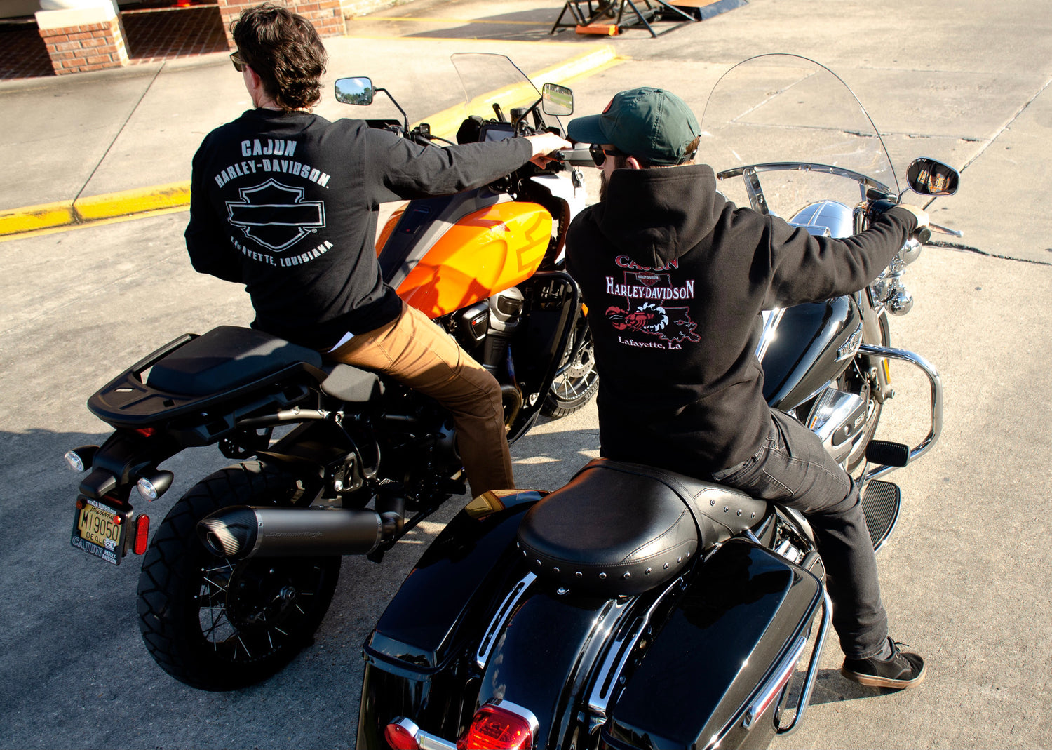 Harley Davidson Black Hoodie Jacket Cajun Baton Rouge Louisiana