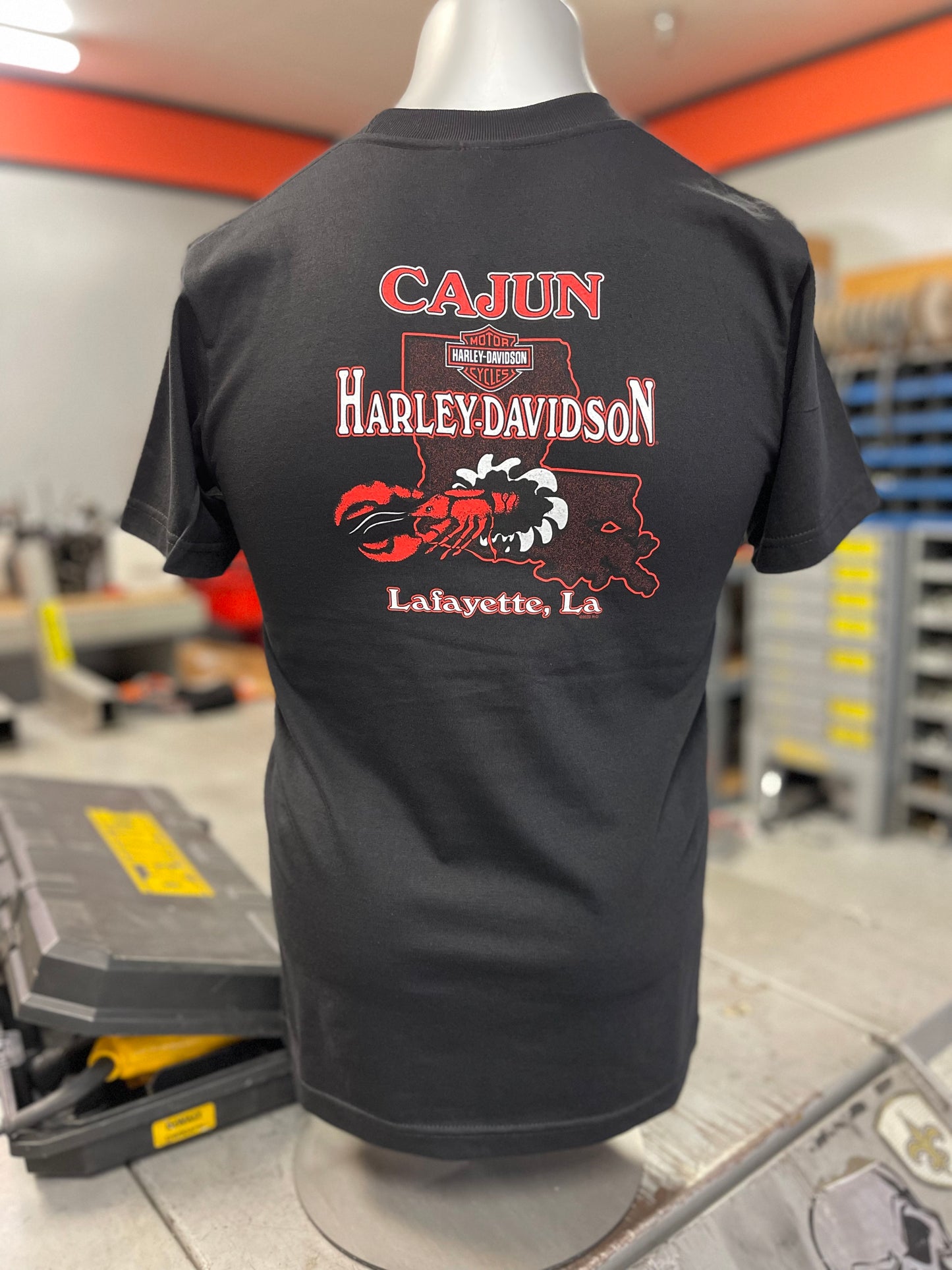 H-D BANNER LABEL ADT Cajun Harley-Davidson Men's Short Sleeve T-Shirt