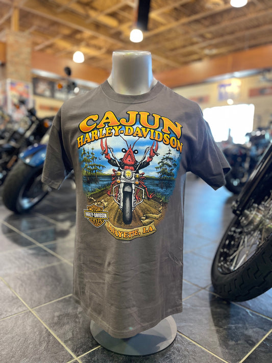 H-D COMING/GOING DRK GRY Cajun Harley Davidson T-Shirt